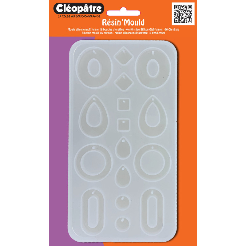Moule Silicone - 16 Boucles d'oreilles