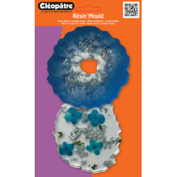 Moule silicone 2 géodes pour résine