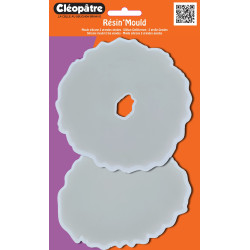Moule silicone 2 géodes pour résine