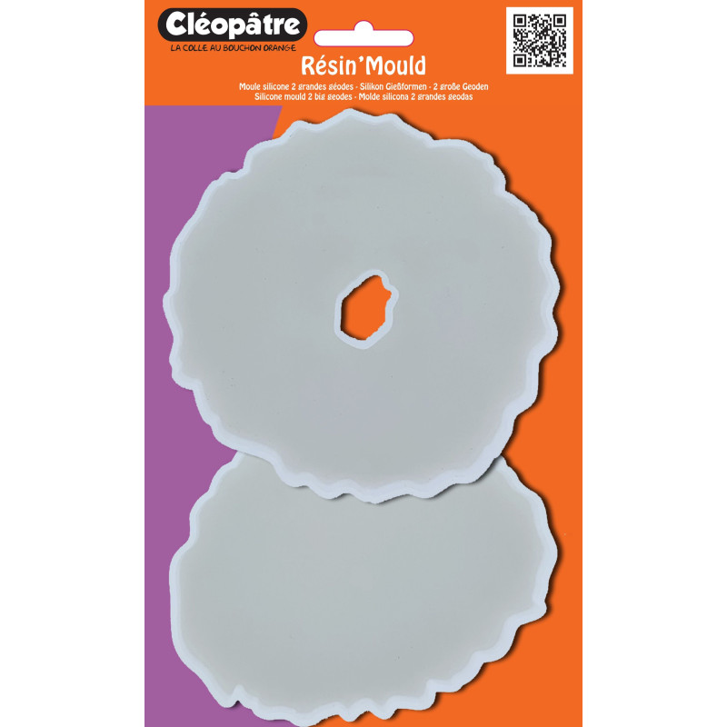 Moule silicone 2 géodes pour résine