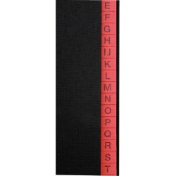 Trieur alphabétique toilé 25 compartiments, noir