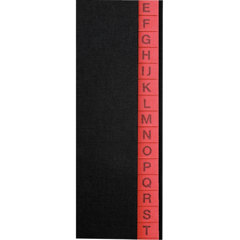 Trieur alphabétique toilé 25 compartiments, noir