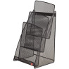 Porte-brochures 3 compartiments MESH en métal noir 148x210mm