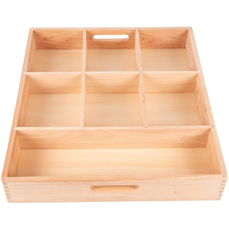 Plateau en bois 7 compartiments