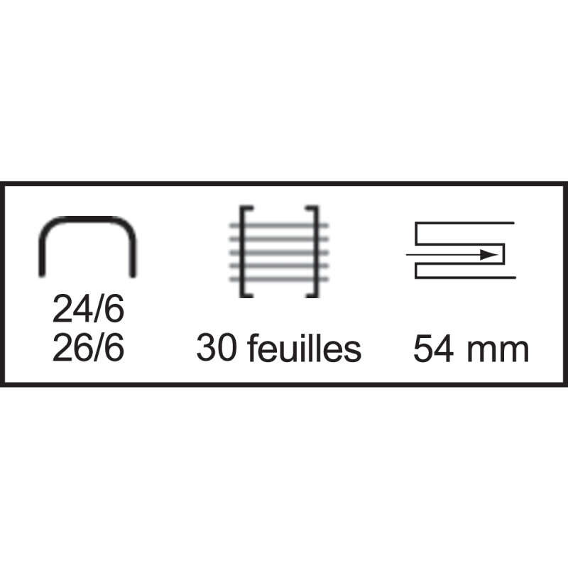 Agrafeuse pince Leitz 30 feuilles bleu et gris