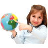 Globe continents en couleur