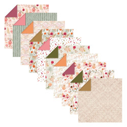 Papiers origami Fleurs Séchées 60f 70g