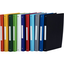 Classeur 4 anneaux en polypropylène opaque, format A4, dos 2,5 cm, ora