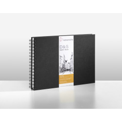Livres de croquis D&S 80 feuilles 140g/m² - Livre noir 62 feuilles for