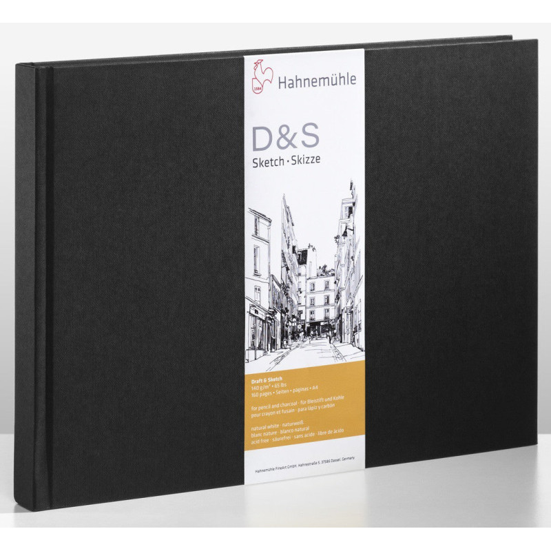 Livres de croquis D&S 80 feuilles 140g/m² - Livre noir 80 feuilles for