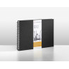 Livres de croquis D&S 80 feuilles 140g/m² - Livre noir 80 feuilles for