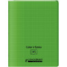 Piqûre 96 pages avec 2 rabats, format 24x32 cm, seyès 90g, couverture