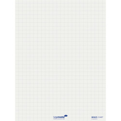 Rouleau de 25 feuilles statiques Magic-Chart blanc quadrillé 60x80cm