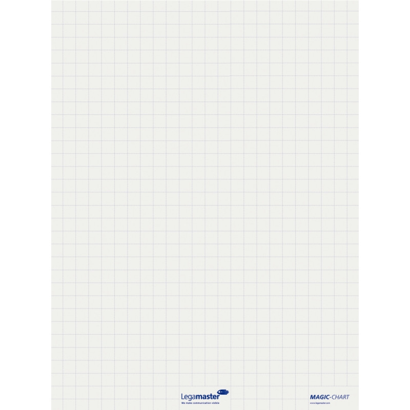 Rouleau de 25 feuilles statiques Magic-Chart blanc quadrillé 60x80cm