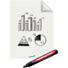 Rouleau de 25 feuilles statiques Magic-Chart blanc quadrillé 60x80cm