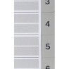 Jeu de 12 intercalaires numériques en polypropylène gris, format A4