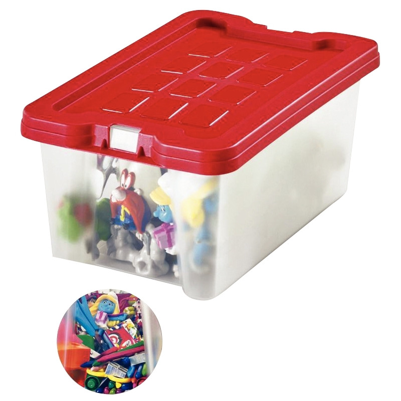 Boite de rangement en polypropylène 4L rouge