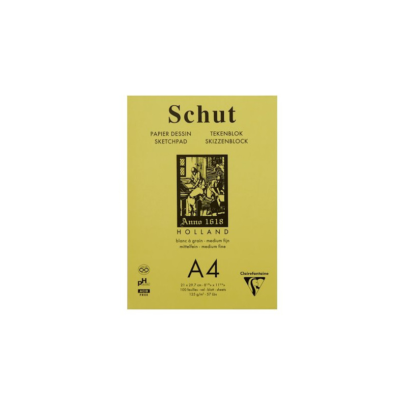 Bloc de papier dessin Petit Grain - A5 125g 100 feuilles