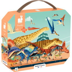 Puzzle panoramique 100 pièces, l'ère des dinosaures