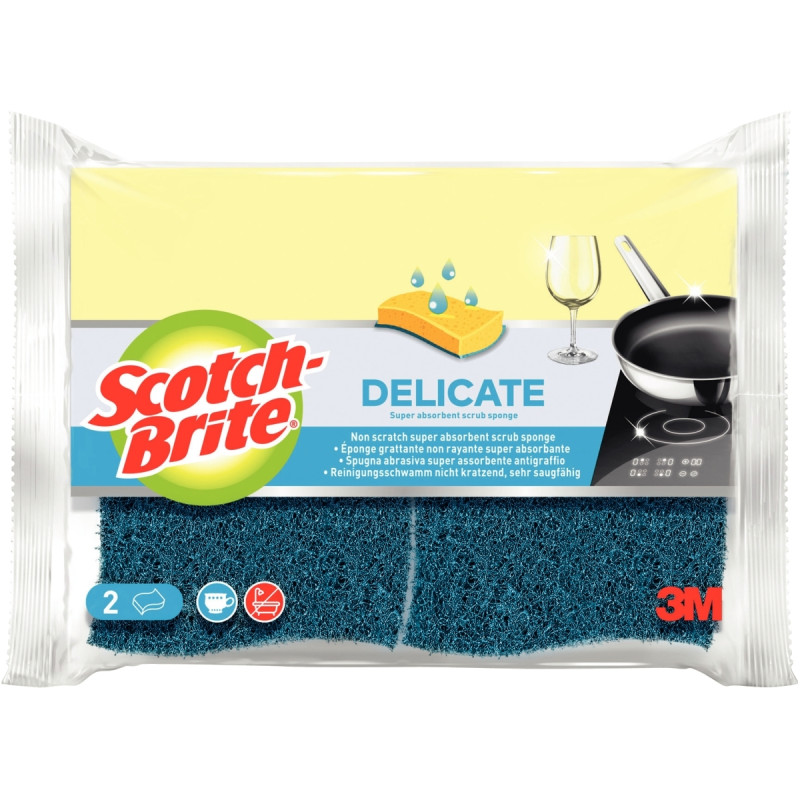 Lot de 2 éponges avec abrasif vert SCOTCH BRITE