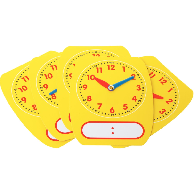Sachet de 5 horloges effaçables à sec 16x12cm