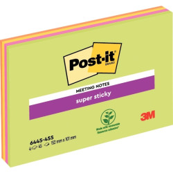 4 blocs Notes Super Sticky Post-it® grand format 101x152mm