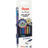 Pochette de 6 stylos gel Dual Métallic assortis