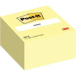 Cube de 450 feuilles de notes post-it repositionnable 76 x 76 mm color