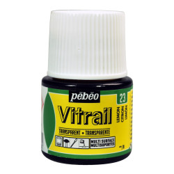 Peinture vitrail 45ml - Pébéo Vitrail 45ml 014 Jaune