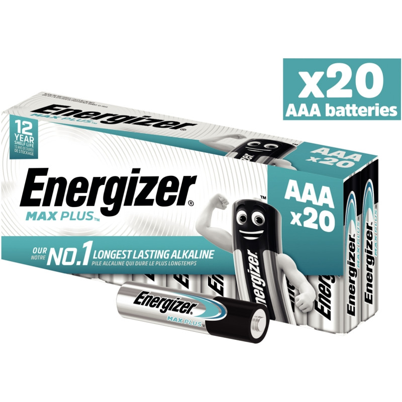 Paquet 20 piles 1,5V Max Plus AAA / LR03