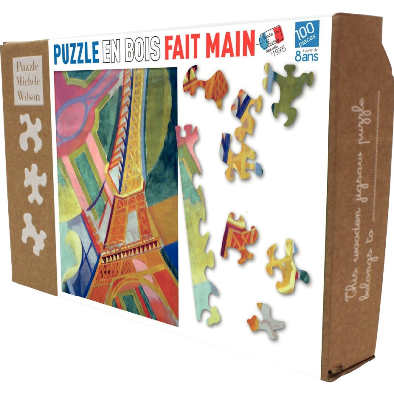 Puzzle d'art en bois d'environ 100 pièces, LA TOUR EIFFEL