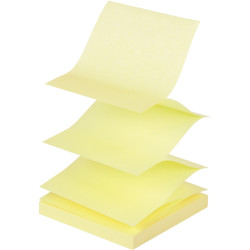 Bloc de 100 feuilles de notes adhésives en zig zag, format : 75 x 75 m