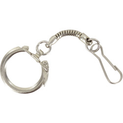 Sachet de 10 attaches porte clefs nickelées + mousquetons