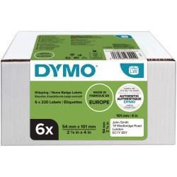 Pack de 6 rouleaux de 220 étiquettes expédition 54 x 101