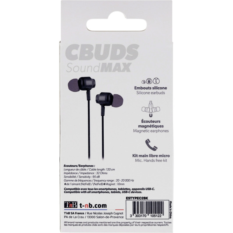 Ecouteurs filaires USB-C T'NB