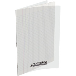 Piqûre 140 pages CONQUERANT, A4, seyès, couv PP incolore