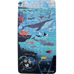 Puzzle 100 pièces, le monde marin