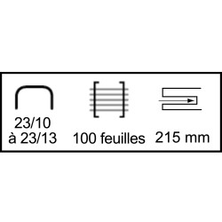 Agrafeuse spéciale reliure 100 feuilles