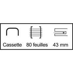 Agrafeuse à cassette 5551 80 feuilles