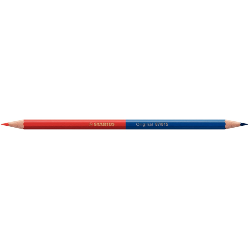 Crayon télévision bleu et rouge