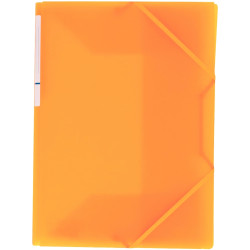Chemise 3 rabats à élastiques COLOR FRESH en polypropylène, jaune oran