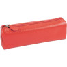 Trousse en cuir trapèze orange format 22cm x 6cm x 8.5cm