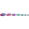Boite de 7 galets arc-en-ciel tailles assorties