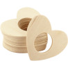 Lot de 12 ronds de serviette forme cœur