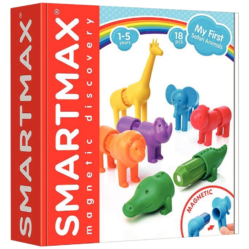 Lot de 6 puzzles magnétiques SMARTMAX, les animaux du safari