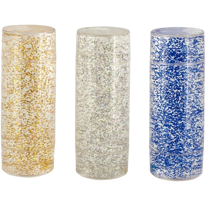 Boite de 3 sensory à paillettes