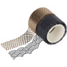 Lot 2 rouleaux de ruban papier adhésif gris et or 5m x 25mm