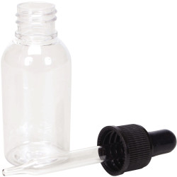 Lot de 5 Flacons compte-gouttes 30 ml vides en plastique + pipette en