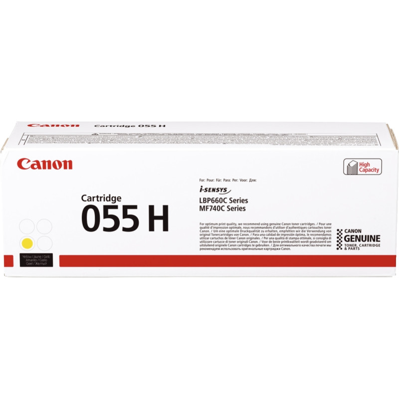 Canon 055H cartouche laser jaune haute capacité authentique