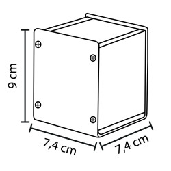 Pot à crayon aluminium et bois